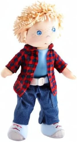 12" 18 HABA Nick Soft Doll - Baby Boy Doll with Blonde Hair and Blue Eyes (Machine Washable) Perfect Plush Toy
