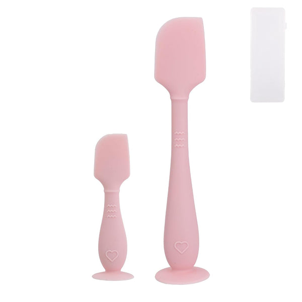 lasuroa 2pcs Baby Diaper Cream Spatula with Travel Case, 2 Sizes Soft Flexible