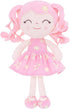 Gloveleya Baby Doll Girl Gift Soft Plush Princess Doll with Pink Star Dress, Snuggly First Baby Doll for Girls, Stuffed