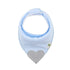 Set 4 Pickle & Olive Baby Bandana Teething Bibs with Attached Silicone Teether - Of -Solid Blues