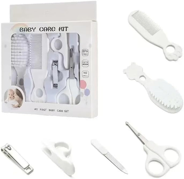 Tubi Baby Grooming Kit, 4-in-1 Essential Care Set with Safety Scissors, Nail Clippers,