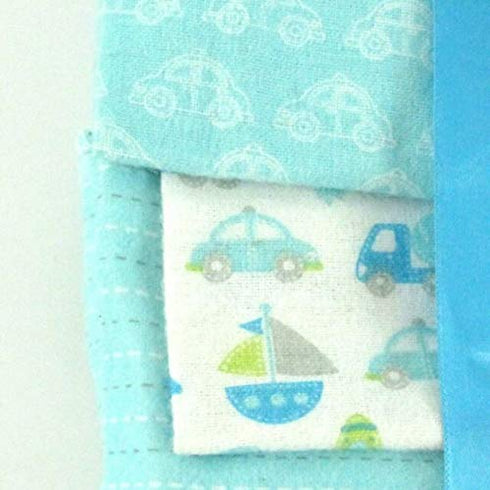 Regent Baby 4 Piece Crib Mates Receiving Blankets, Blue