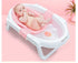 Breathable Mesh Newborn Baby Bath Mat Baby Tub Pillow Adjustable Non-Slip Bath Seat Pad Bath Cushion for Bathtub for 0-18 Months (Style 3-Pink(mesh))