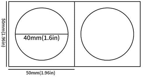 Coin Flips for Large Dollars, 50 PCS, 40mm/1.6inch Cardboard Holders for 2x2 inch Pockets