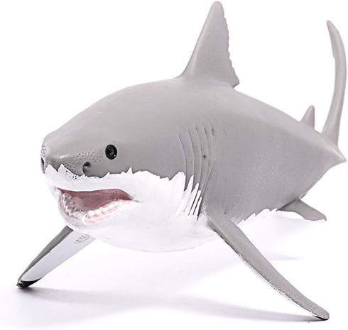 3+ Schleich Wild Life Realistic Great White Shark Figurine - Durable and Educational Ocean Shark Animal Figurine Toy