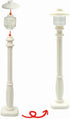 dspitwod City Street Lamp House Garden Building Accessories with Lights Trees and Flower Pot Block Toys Compatible