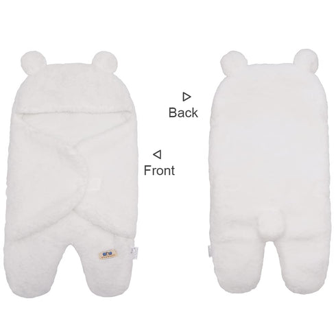 BlueSnail Newborn Receiving Blanket, Baby Sleeping Wrap Swaddle (0-3M, 8-13lbs, Cream)