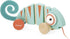 Janod - Tropik Pull-Along Chameleon, Wooden Early-Learning Toy, Educational Walking and Balancing Toy