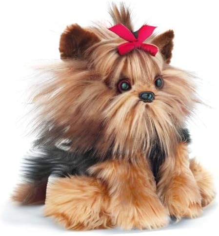 13" Bearington Chewie The Yorkie Stuffed Dog Plush Toy - Soft Cuddly Yorkshire Terrier with Realistic Fur and Floppy