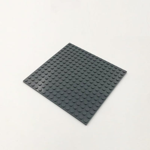 Classic Grey Plates Bulk, Dark Gray Plate 16x16, Building Base Plates Flat 5 Piece, Compatible with Lego Parts