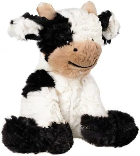 Hopearl 9'' Adorable Plush Cow Toy Floppy Dairy Cattle Soft Stuffed Animal Cute Birthday Gifts for Kids, Boys, Girls