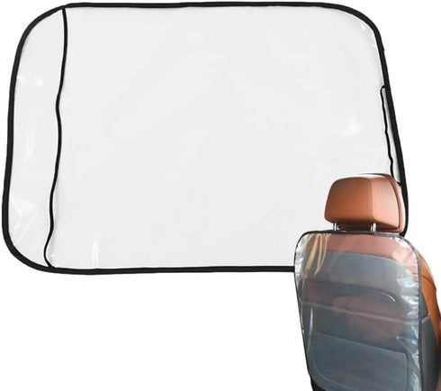 YehVeh 3 Pack Seat Back Protector Clear Plastic Back Seat Cover Waterproof Kick Mats for Kids Feet Stepping on Car