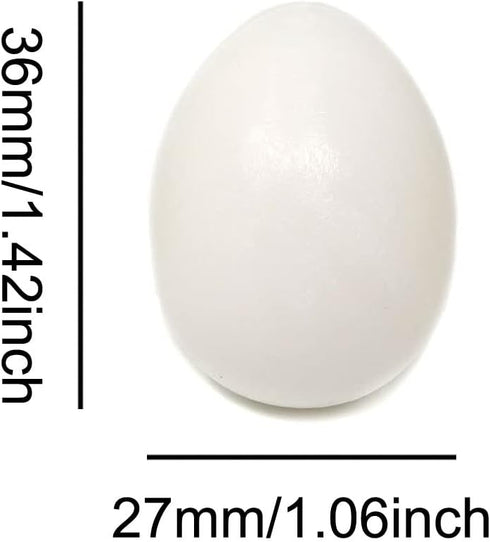 Honbay 12PCS Dummy Solid Plastic Simulation Pigeon Eggs Mini Eggs Hatching Eggs for Pigeon Hatching