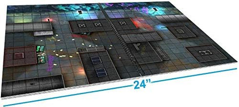 Loke Giant Book of Cyberpunk Battle Mats - Red
