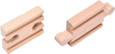 Haiabei 11 Pack Sets, Wooden Train Tracks Male-Female Bump Track, Crossing Bridge, Compatible with All Major Brands