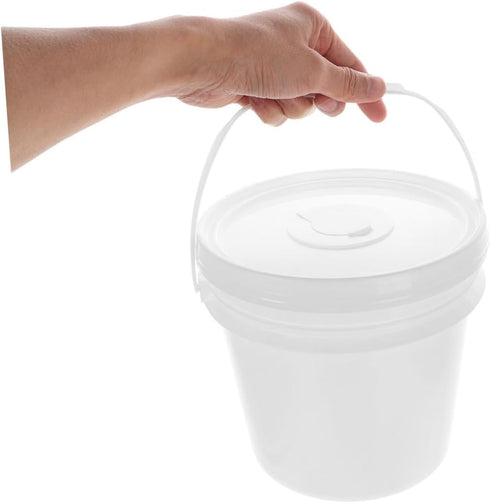 Refillable Wipes Dispenser Bucket with Lid Portable Plastic Wet Tissue Holder for Baby Car and Home Use Sturdy Handle