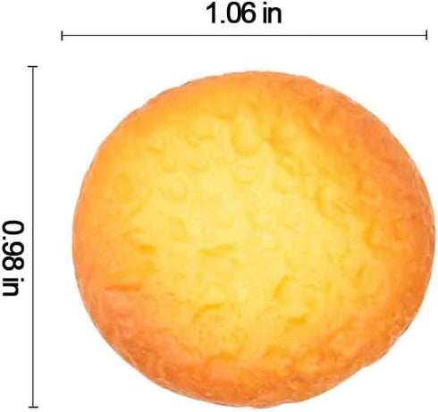 Aliotech 12PCS Mini Artificial Biscuits Fake Cookies Simulation Realistic Dessert Crackers for Home Kitchen Decor