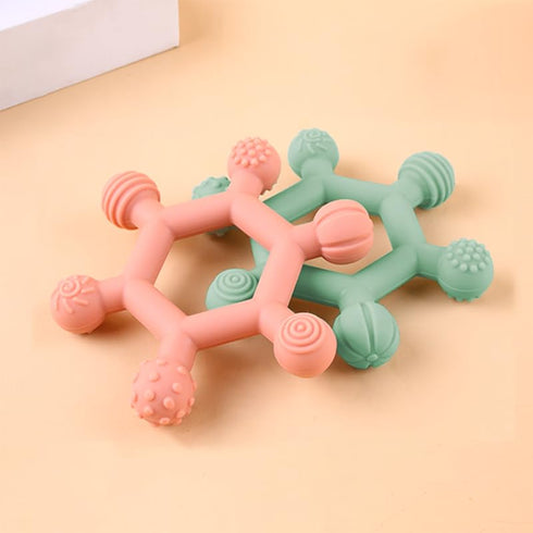 PandaEar 3 Pack Baby Teething Toys for Toddler Infant Newborn 0-6 Months, Baby Chew Toys 6 to 12 Months, Silicone Baby Teether BPA Free, Soft and Textured Ring Teether Soothing Teething Pain Relief