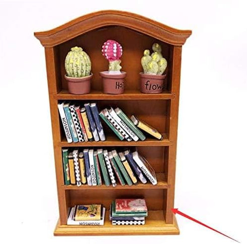 1:12 EatingBiting Adult scene Handmade Dollhouse Miniature Furniture Wooden Bookcase Wood Shelf Cabinet Mini Wooden
