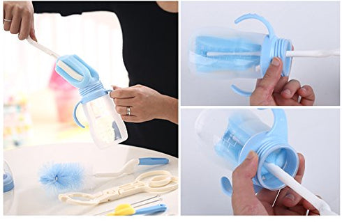 Honbay Bottle Brush Cleaner Kit - 5 PCS with Teat Cleaner and Straw Brushes, Random Color