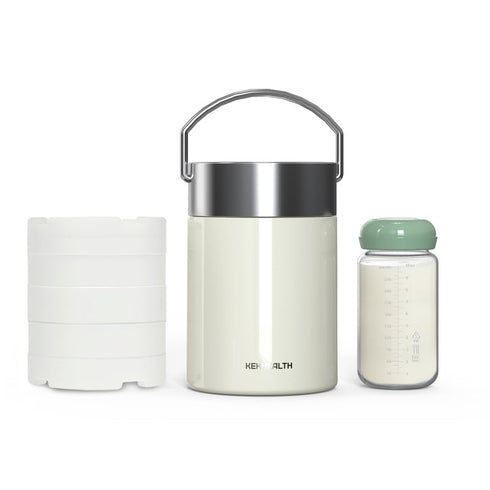 11oz Half-Day Cold-Chain Breastmilk Cooler, Double-Wall Vacuum Stainless Steel with 360 Cooling,