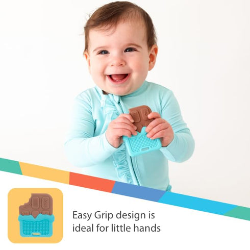 Nuby All Silicone Chocolate Bar Teether - Suitable for 3+ Months