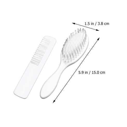 Set 3pcs Set Hair Brush Comb for Newborns and Infants, Soft Bristle Scalp Massager and Detangle Comb, Gentle Grooming