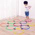 2-In-1 Hopscotch & Bean Bag Toss, Combine Hopscotch Rings with Bean Bag Toss Game for Kids, Fun Playground Toys