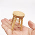 Miniature Counter Stool Dollhouse Furniture, 2 PCS Wood Chair for Crafts, High Simulation Round Bar Stool