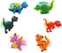 Finduat 24 Pcs Dinosaur Rubber Rings for Party Favors, Cupcake Topper for Dinosaur Party Supplies