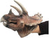 Gemini&Genius Large Triceratops Dinosaur Hand Puppets, Realistic Soft Rubber Dino Head Role Play Toy for Kids and