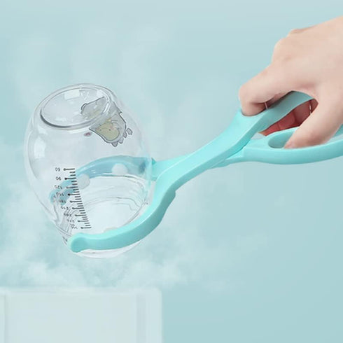 Blue Anti-Scalding Baby Bottle Tongs - Scissor Design Holder