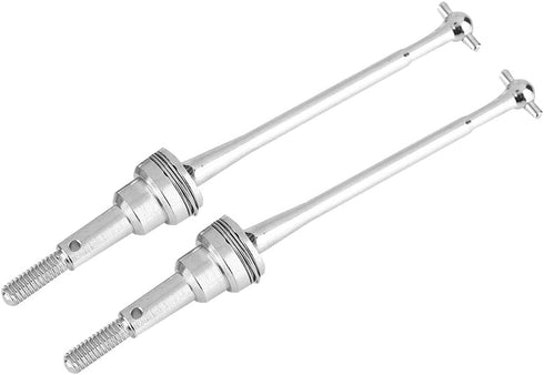 VGEBY 2pcs Front Universal Drive Shaft for WLtoys 1/12 12423 Remote Control Car Accessory (Silver 0090S)