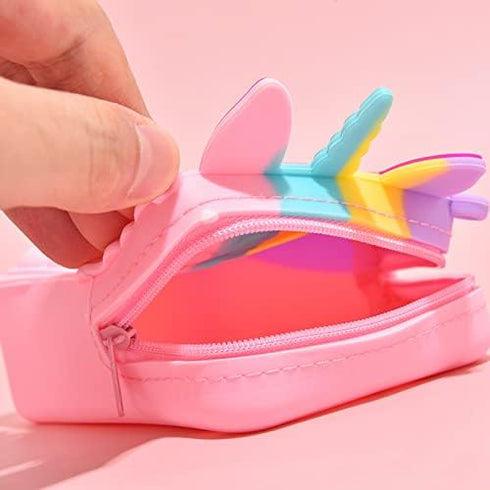 Gifts for Kids Rainbow Unicorn Purse Bag, Fashion Pop Purse Fidget Toy, Silica Dimple Crossbody Bag for Girls