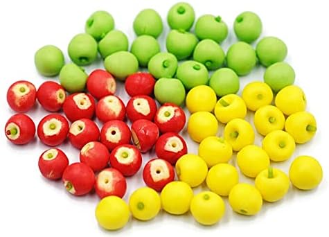 1shopforyou Realistic Fake Fruit Artificial Lifelike Mix Apple 20 pcs Dollhouse Miniatures Food