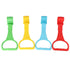 4 Vctitil Pieces Crib Hook Baby Plastic Pull Ring Creative Teaching Stroller to Assist Standing(Red/Yellow/Blue/Green)