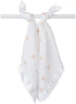 Lulujo Security Lovey Blankets Unisex, Softest Breathable Cotton Muslin Set with Silky Satin Trim | Neutral Comforting