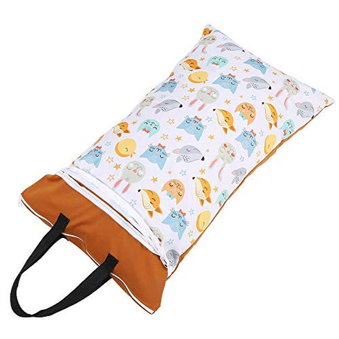 Waterproof,Reusable(EF160) Large Hanging Wet/Dry Pail Bag for Cloth Diaper,Inserts,Nappy, Laundry with Two Zippered