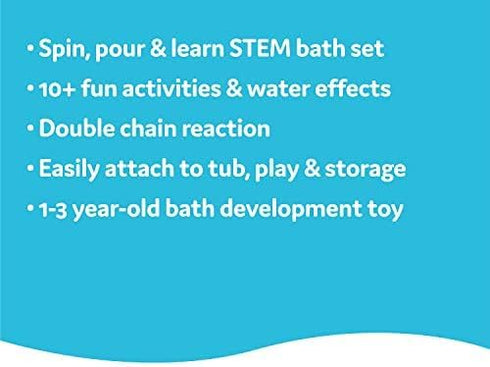Yookidoo Baby Toddler Bath Toy (Ages 1-3), Spinning Gears & Rotating Googly Eyes, Mold Free