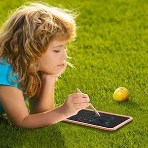 bravokids 10 Inch Drawing Tablet for Girls, Colorful LCD Writing Tablet for Kids, Erasable Drawing Pad for Toddler
