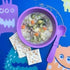 Re-Play Made in USA Toddler Dinnerware Set - 10 oz. Open Cup, 7" Flat Plate, 12 Oz. Bowl, Fork and Spoon - Purple