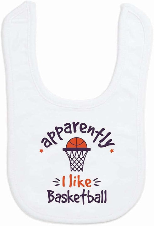 ChalkTalkSPORTS Basketball Baby & Infant Bibs | Soft Microfiber Basketball Bibs