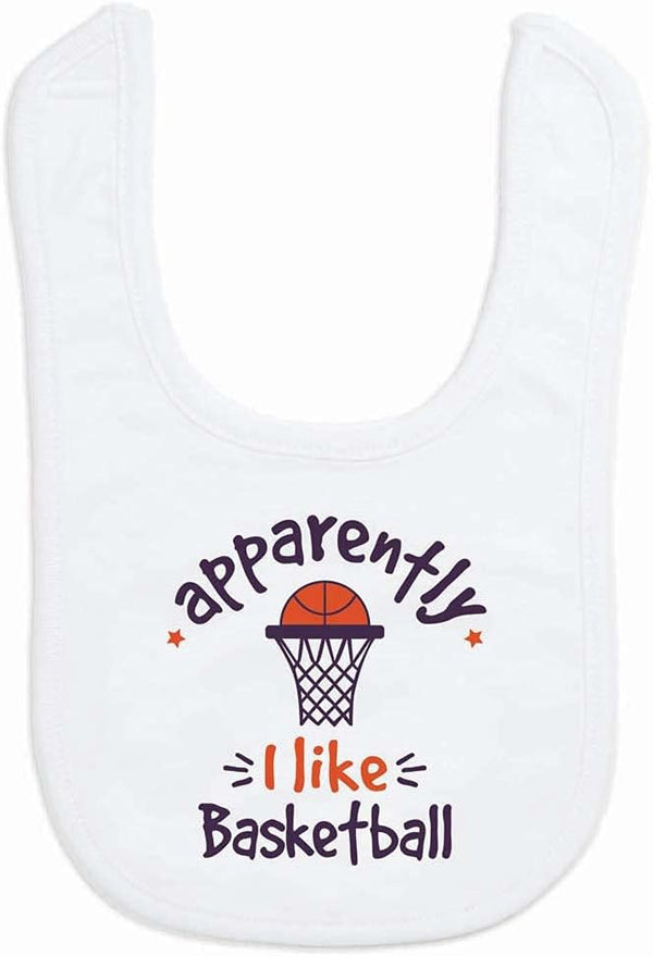 ChalkTalkSPORTS Basketball Baby & Infant Bibs | Soft Microfiber Basketball Bibs