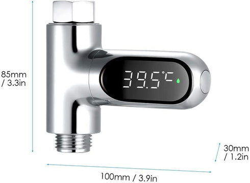 Lithx 360 0~100 Shower Thermometer, LED Digital Display Bath Water Thermometer Celsius Rotating Screen Baby Fahrenheit