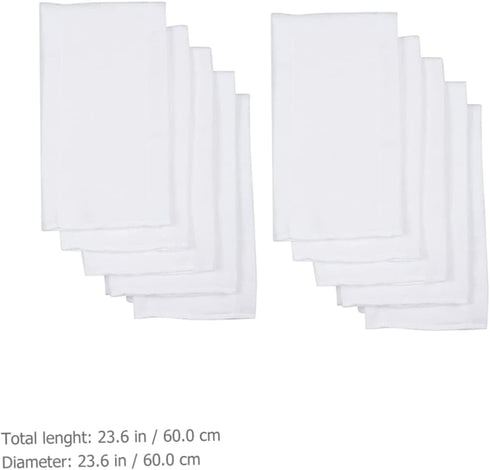 CVUTOVO 60x60cm -Pack Cotton Burp Cloths and Reusable Cloth Diaper Inserts for Newborns Absorbent Washable Leak-Proof