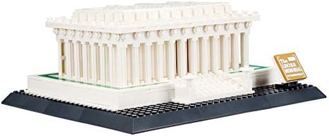 Lincoln Memorial Building Block Set, 979 Pieces - Washington D.C. Landmark Architecture Model for Kids & Adults