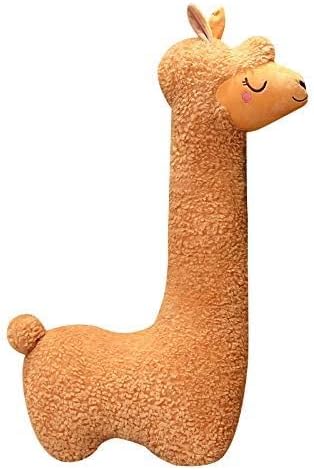 Hofun4U 51 Inch Llama Plush Pillow, Alpaca Stuffed Animal, Christmas Holiday Birthday Gift (Brown)
