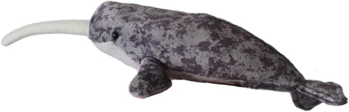 Soft Simulation Narwhal Plush Toy, Realistic Lifelike Unicorn Whale, Cute Ocean Sea Creatures Gift Collection for Kids,