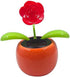 Solar Powered Dancing Flower Toy - Animated Dancer Car Decoration for Dashboard or Office Desk - Rose
