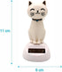 White Cat Solar Powered Decor - Cute Swing Animal Dancing Dolls, Car Dashboard Ornament, Solar Shaking Cat Desktop